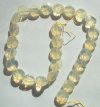 16 inch strand 15x6mm Faceted Coin Pineapple Quartz Beads